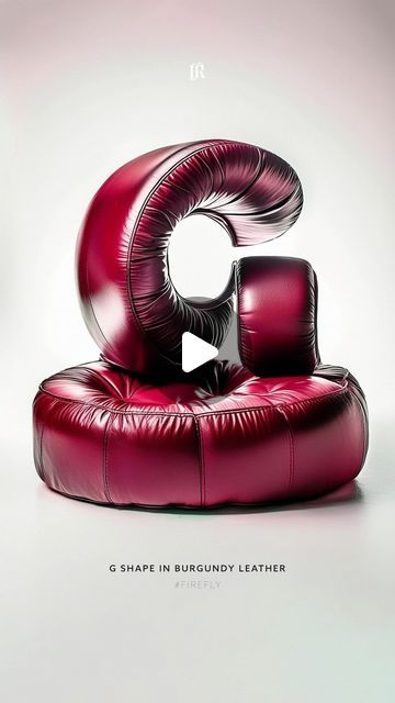 G shape in burgundy leather | Adobe Firefly + Photoshop #3dtype #adobefirefly Adobe Firefly Ideas, Adobe Firefly, 3d Type, Brand Logos, Passion Project, Firefly, Adobe Photoshop, Illustrator, Typography