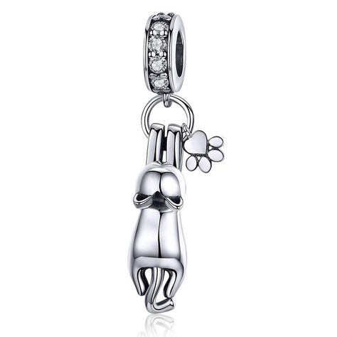 Cute Cat Dangle Charms for Pandora Charms Bracelet Necklace Cubic Zircon Charms Birthday>>> You can get additional details at the image link. (This is an affiliate link) #braceletsjewelry Cat Bracelet, Charms Pandora, Bracelet Pandora, Sterling Silver Cat, Pandora Style, Silver Cat, Cat Charm, Bracelet Diy, Cat Pendants