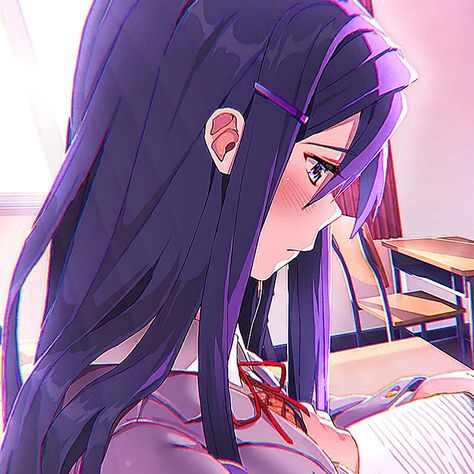 Yuri Ddlc Aesthetic, Yuri Ddlc Icon, Yuri Pfp, Ddlc Aesthetic, Ddlc Icon, Yuri Ddlc, Doki Doki Literature Club, Icon Cute, Doki Doki