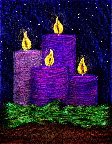 Candles | Candles for Advent. For use, seem my art website a… | Flickr Advent Art Projects, Candle Drawing Art, Advent Art, Advent Crafts, Christmas Background Images, Christmas Art Projects, Christmas Paintings On Canvas, Advent Candles, Winter Crafts For Kids