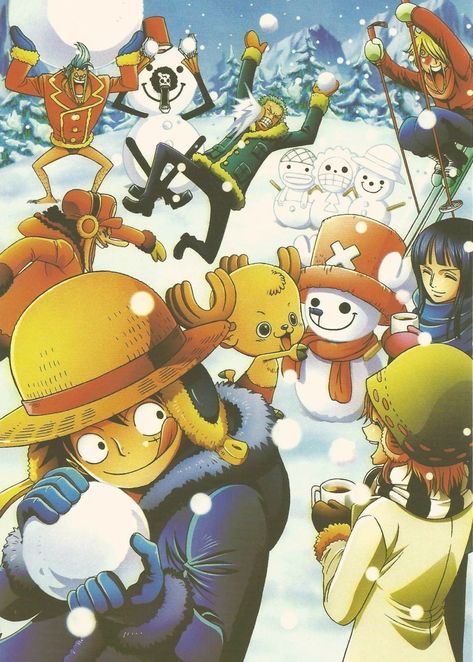 Mugiwara Pirates One Piece Winter Wallpaper, One Piece Christmas Official Art, One Piece Christmas Pfp Matching, Christmas One Piece Wallpaper, One Piece Thanksgiving, One Piece Christmas Wallpaper, One Piece Christmas, Christmas One Piece, Winter Pins