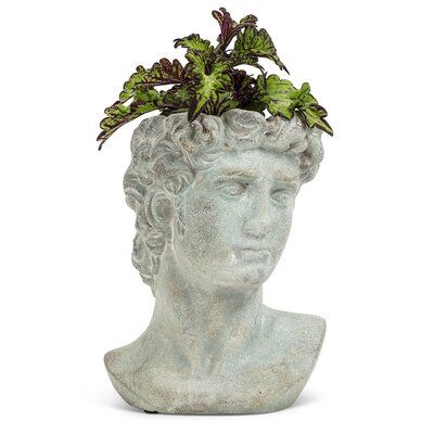 Bust Planter, Goddess Diana, Cement Statues, Gray Planter, Elevated Home, Outdoor Garden Planters, Resin Planters, Terracotta Flower Pots, Face Planters