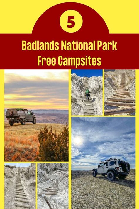 Badlands National Monument Dispersed Camping Spots - Free camping, wild camping, dispersed camping. No matter what you call it, boondocking is a fact of RV travel. Many people associate Dispersed Camping with camping out in the wild on Bureau of Land Management (BLM) land. Some might even think of it as more of a vanlifer thing to do. Actually, there are different types of Dispersed Camping. Dispersed Camping, Small Rv, Wild Camping, Bureau Of Land Management, Badlands National Park, Land Management, Free Camping, Camping Spots, Camper Vans