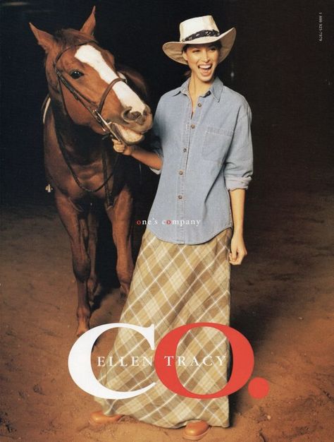 Christy Turlington — Ellen Tracy S/S 1998 Christy Turlington, Ellen Tracy, Panama Hat, Cowboy Hats, S S