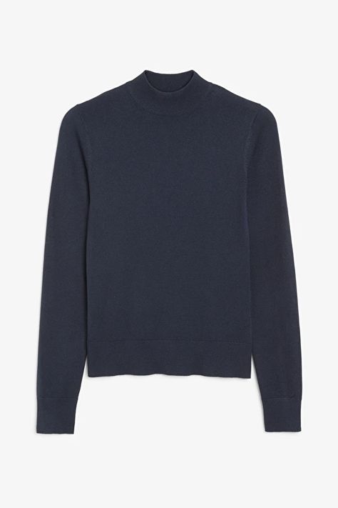 Long sleeved turtleneck - Dark blue sky - Jumpers - Monki PT Male Jumper, Dark Blue Sky, Classic Turtleneck, Chunky Cable Knit, Blue Soft, High Neck Long Sleeve, Fashion Outlet, Soft Knits, Cable Knit