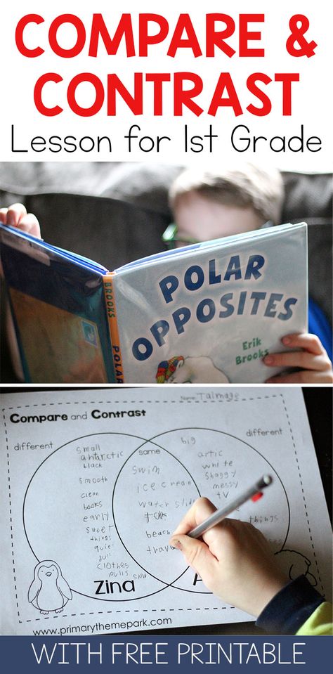 Compare and Contrast Activities | Compare and Contrast First Grade | Polar Animals January First Grade Activities, January Classroom, Polar Opposites, Kindergarten Language Arts, Math Activities For Kids, Winter Classroom, Reading Comprehension Strategies, Polar Animals, Panda Bears