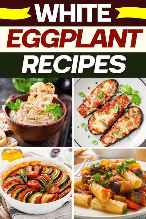 Sweeter, creamier, and more delicately flavored than purple aubergines, these easy and delicious white eggplant recipes hit the spot every time. Ivory Eggplant Recipes, White Eggplant Recipes Easy, White Eggplant Recipes, Slow Cooker Ratatouille, Eggplant Recipes Healthy, Eggplant Sandwich, White Eggplant, Babaganoush Recipe, Healthy Eggplant