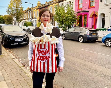 Popcorn Vendor, Easy Diy Costume, Diy Popcorn, Easy Diy Costumes, Expanding Foam, Diy Costume, Diy Costumes, Baby Wearing, Popcorn