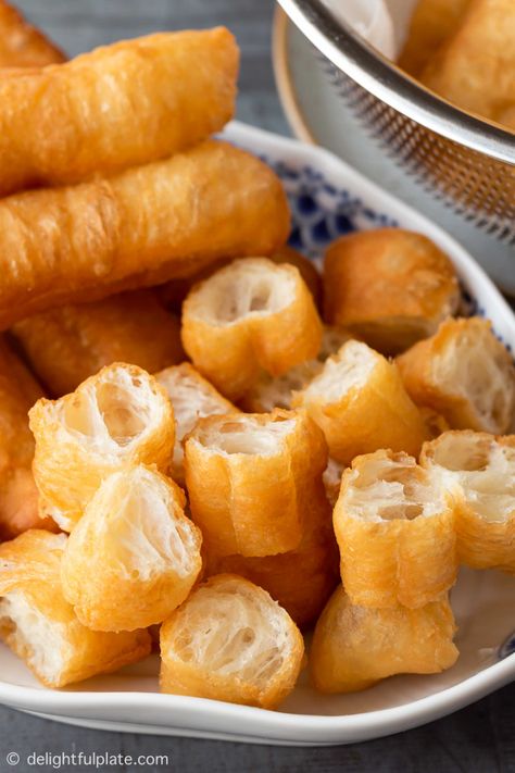 You Tiao Recipe, Asian Bread, Chinese Desserts, Fried Recipes, Rice Dumplings, Dim Sum Recipes, Yeast Dough, Recipes Asian, Sweet Rice