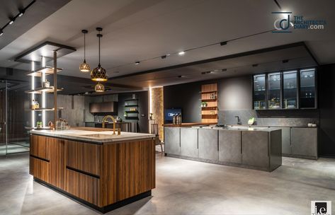 An Underground Kitchen Showroom Which Has Its Roots Tied To Italy | I.E Design - The Architects Diary Underground Kitchen, Modern Apartment Design, Simple Kitchen Design, The Architects Diary, European Kitchens, Kitchen Showroom, Classic Interior Design, Kitchen Design Open, Kitchen Shop