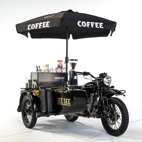 Vendor Bike Coffee, Gerobak Dorong, Bike Food, Mobile Cafe, Stumptown Coffee, Mobile Coffee Shop, Coffee Van, Mobile Food Cart, Food Kiosk