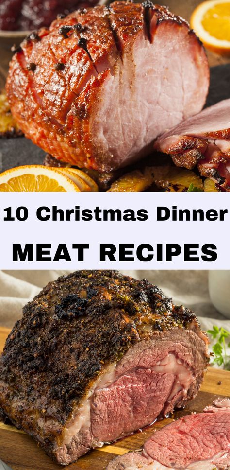 Delicious Christmas Dinner Meat Recipes. Christmas Dinner Menu/ Christmas Recipes/ Christmas Dinner Meat Main Dishes/Christmas Dinner Meat Ideas Dinner Meat Recipes, Christmas Dinner Meat, Christmas Dinner Main Course, Holiday Meat, Holiday Cooking Christmas, Christmas Beef, Christmas Meat, Christmas Potatoes, Christmas Morning Brunch