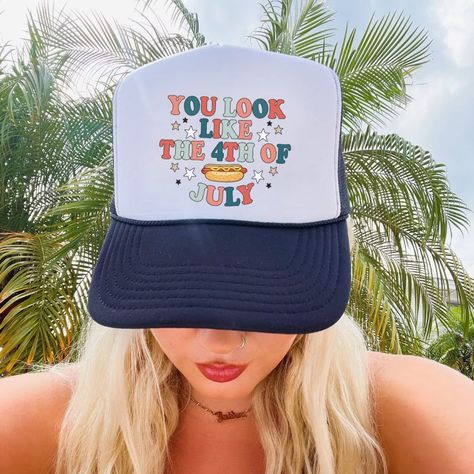 Probiotics For Kids, Hats Trucker, 4th Of July Outfit, Custom Trucker Hats, Tropical Smoothie, The Fourth Of July, 4th Of July Outfits, Summer Diy, Cool Hats