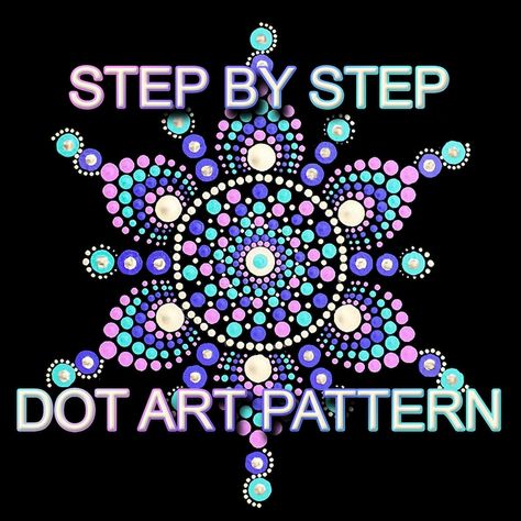 Dot Art Painting Patterns Easy, Mandala Dot Painting, Dotting Art, Mandala Dotting, Dot Mandalas, Pattern Mandala, Chalk Pencil, Mandala Painted Rocks, Paper Purse