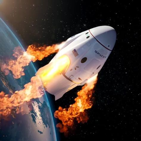 Daily SpaceX News🛰🚀🌍 on Instagram: “Really cool Animation of Crew Dragon firing it's launch escape thrusters(SuperDracos)😍🔥😍 I really love the earth in the background🌍🌎🌏🌐🌐🌐…” Spacex Dragon, Love The Earth, Space Nasa, Fire Dragon, Space And Astronomy, Cool Animations, Astronomy, The Earth, Nasa