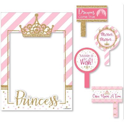 Princess Photo Booth, Photo Booth Picture Frame, Photo Booth Picture Frames, Party Photo Booth Props, Crown Photos, Frame Props, Photo Frame Prop, Diy Baby Shower Decorations, Crown Party