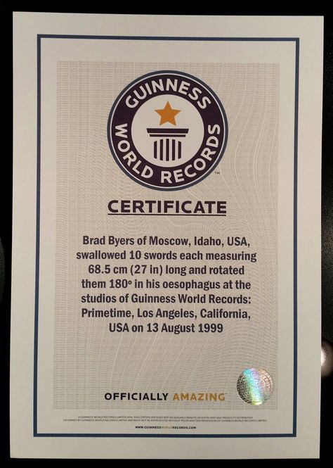 Free Printable Gift Certificates, Christmas Gift Certificate Template, Blank Certificate Template, Guinness Book Of World Records, Guinness Book, Printable Certificates, Guinness World Records, Gift Certificate Template, World Record