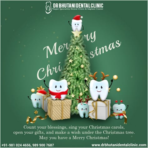 Merry Christmas Creative Ads, Dental Ads, Dentist Social Media, Merry Christams, Dental Christmas, Christmas Dental, Dental Branding, Christmas Chalkboard Art, Children's Clinic