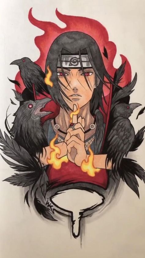 Photo Naruto, Naruto Tattoo, Itachi Uchiha Art, Naruto Sketch, Naruto Drawings, Desen Anime, Naruto Fan Art, Naruto Shippuden Sasuke, Naruto Shippūden