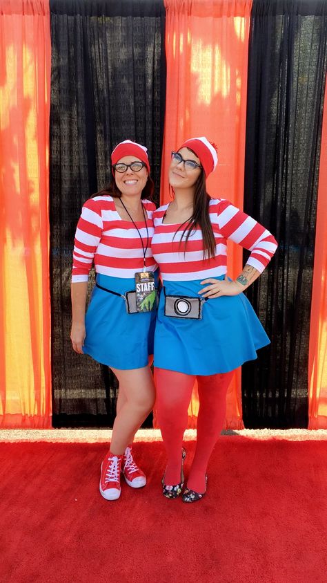 Where’s Wenda? #waldo #costumes Waldo Costume Women, Where’s Waldo Costume For Women, Wheres Waldo Costumes, Where Is Waldo Costume, Where's Waldo Costume, Wendy Costume, Waldo Costume, Wheres Waldo, Fest Outfits