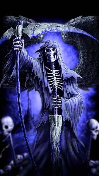 Halloween Time - Grimreaper fanart by Samanuraj ~.~ Grim Reaper Wallpaper, Grime Reaper, Female Stickers, Grim Reaper Pictures, Reaper Wallpaper, Background Cool, Grim Reaper Art, Wallpaper For Phone, Android Wallpaper Art