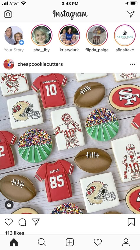 49ers Cookies Decorated, 49ers Cookies, 49er Party, 49ers Birthday Party, 49ers Birthday, 49ers Party, Cookies Football, Football Sugar Cookies, Cookies And Frosting