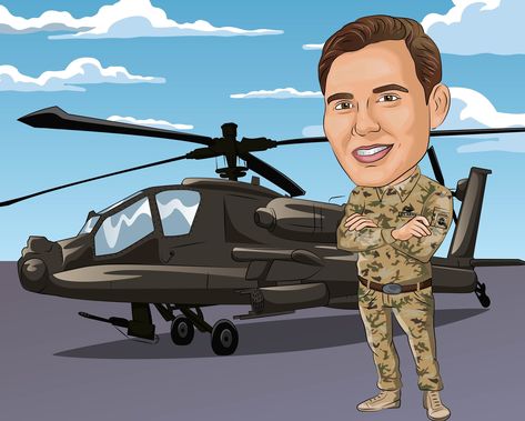 Custom Air Force caricature from photo for graduation. Perfect gift for your graduate! #airforce #graduation . #Pilot_Caricature #Pilot_Air_Force #Air_Force_Graduation #Army_Pilot Pilot Air Force, Air Force Graduation, Army Pilot, Navy Pilot, Army Wedding, Air Force Gifts, Helicopter Pilot, Wedding Caricature, Caricature Portrait