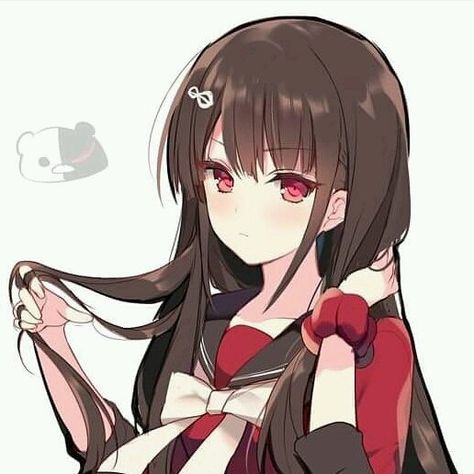 Brown Hair Red Eyes, Maki Harukawa, Anime Brown Hair, Anime News, Yumeko Jabami, Hair Red, Tableau Art, Danganronpa Characters, Anime People