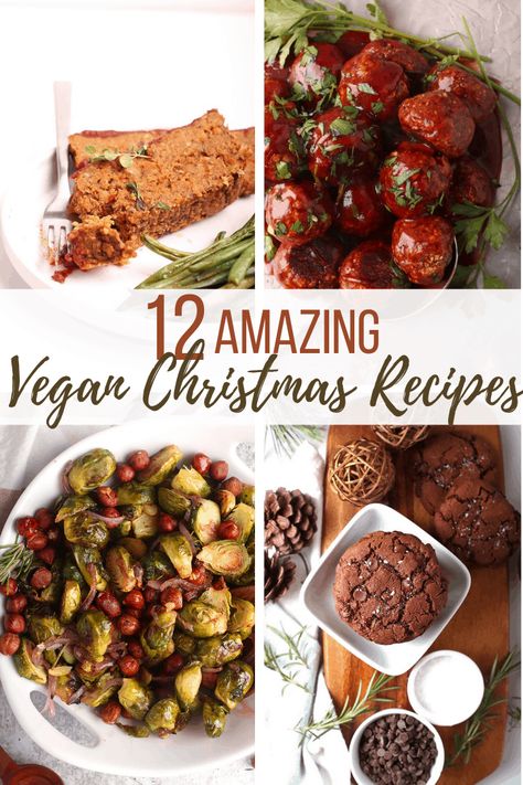 Get all your vegan Christmas recipes here! From appealing appetizers, to satisfying entrées, to delicious desserts, this holiday roundup has something for everyone his holiday season. Christmas Recipes Dinner Main Courses, Vegetarian Christmas Recipes, Vegan Christmas Dinner, Vegetarian Christmas, Vegan Holiday Recipes, Vegan Christmas Recipes, Christmas Recipes Appetizers, Vegan Holidays, Desserts Vegan