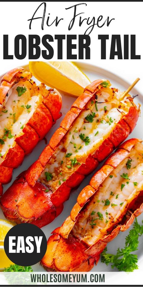 Air Fried Lobster Tail How To Make Lobster Tails In Air Fryer, Lobster Tail Air Fryer, Airfry Lobster Tail, Air Fry Lobster Tail Recipe, How To Cook Lobster Tails In Air Fryer, Air Fried Lobster Tails, Lobster In Air Fryer, Airfryer Lobster Tail, Cook Frozen Lobster Tail