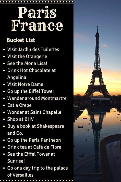 paris bucketlist Paris Bucket List, Paris Dream, Paris France Travel, Paris Travel Guide, Paris Vacation, Restaurant Paris, Paris Jackson, Future Travel, Paris Saint-germain