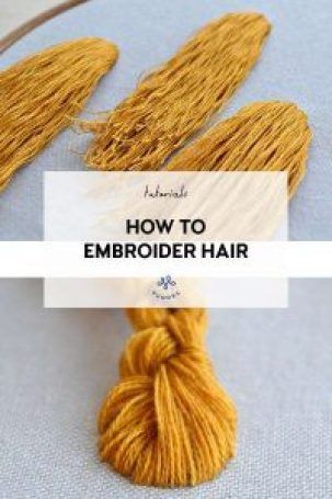 Anne from Pumora Embroidery brings us this helpful tutorial on how to embroider hair.  In fact, three different methods are demonstrated.  This gives the reader plenty of options when adding hair to an embroidery design.  For those of you looking … Read More... Embroider Hair, Broderie Anglaise Fabric, Embroidery Stitches Beginner, Sewing And Embroidery, A Hairstyle, Diy Broderie, Hand Embroidery Patterns Flowers, Hand Embroidery Videos, Hand Embroidery Tutorial