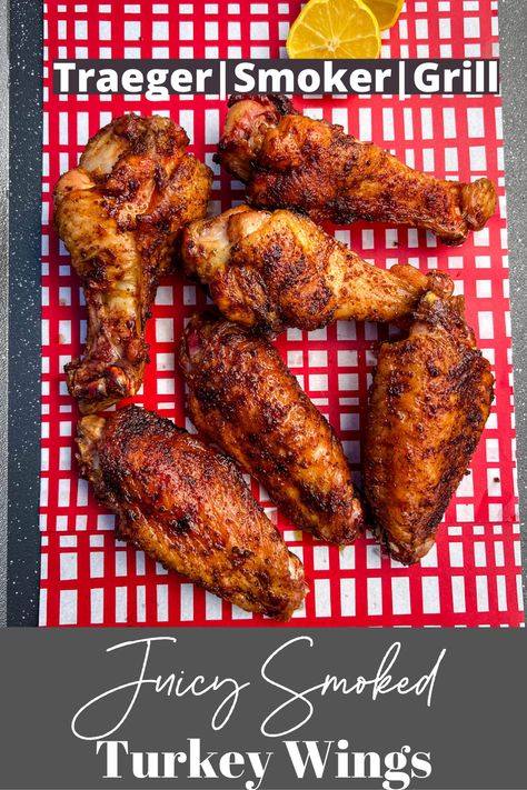 Grilled Turkey Wings Recipe, Grilled Turkey Wings, Cajun Turkey Wings Recipe, Grill Turkey, Turkey Wings Recipe, 2023 Thanksgiving, Bbq Foods, Smoked Turkey Wings, Cajun Turkey