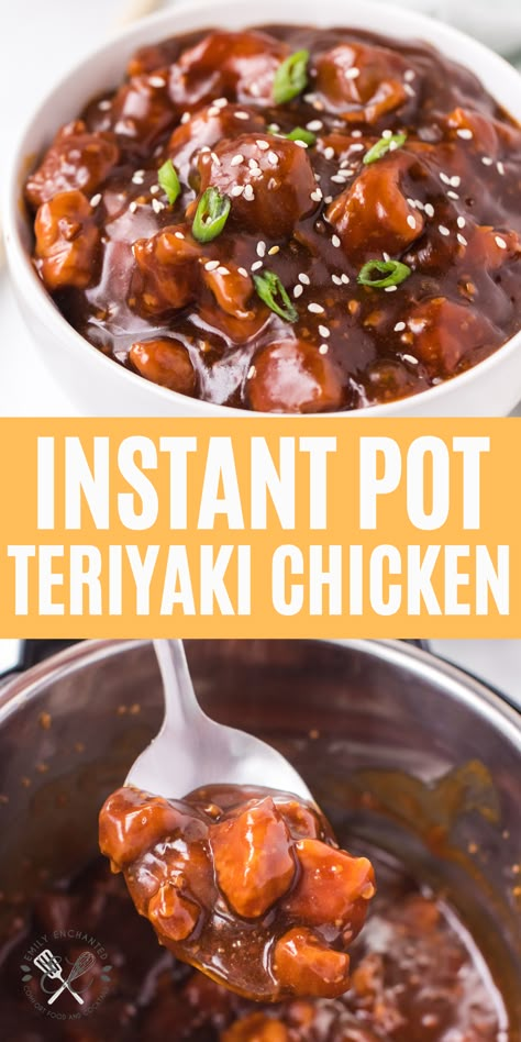 Emily Enchanted, Instant Pot Teriyaki Chicken, Instapot Recipes Chicken, Teriyaki Chicken Recipe, Teriyaki Recipe, Pot Recipes Healthy, Chicken Teriyaki Recipe, Ninja Recipes, Pot Recipes Easy