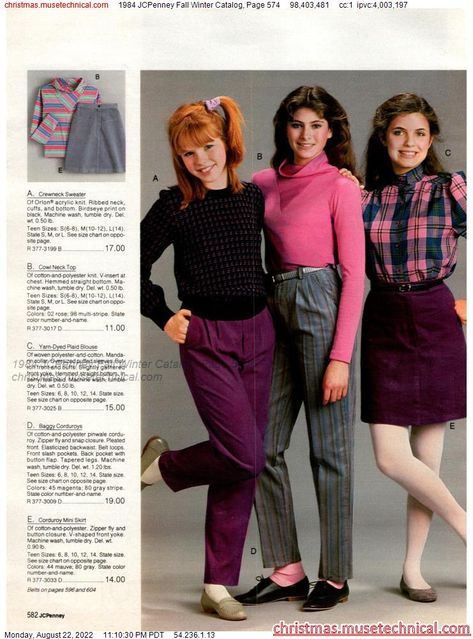 Vintage Catalogue Fashion, 1980s Fashion Catalog, 1984 Aesthetic Outfits, 1980s Catalog, 80s Winter Fashion, 80s Preppy Fashion, Retro Outfits 90s Women, 80s Fashion Outfits 1980s, Decades Outfits