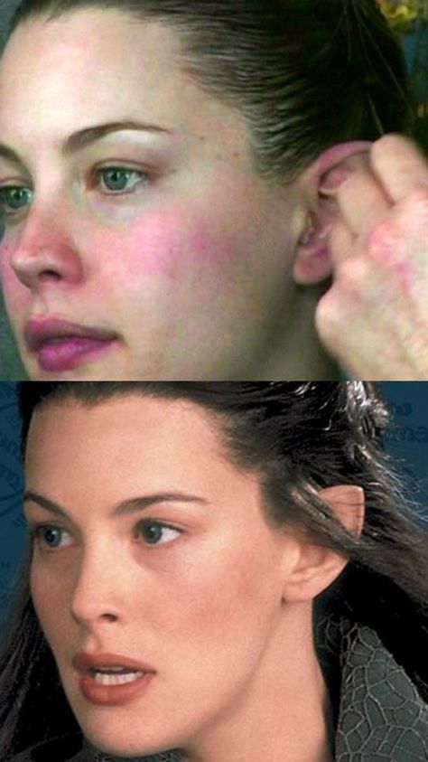 Liv Tyler Lord Of The Rings, Liv Tyler Makeup, Liv Tyler Lotr, Arwen Makeup, Liv Tyler Arwen, Lotr Costume, Before And After Makeup, The Fellowship Of The Ring, Paula Patton