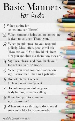 Etiquette For Kids, Coparenting Quotes, Basic Manners, Party Etiquette, Uppfostra Barn, Manners For Kids, Etiquette And Manners, Education Positive, Parenting Knowledge