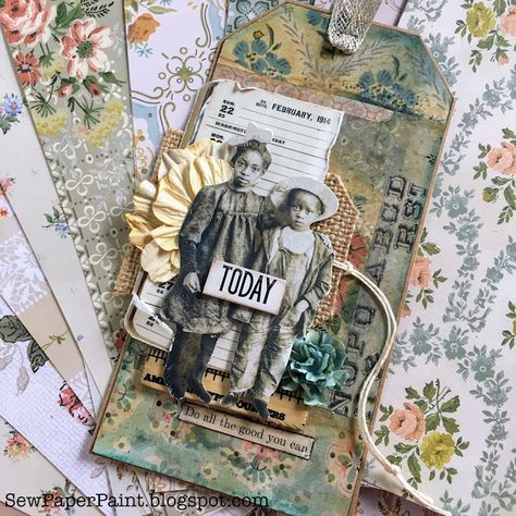 Tim Holtz Ideas, Timmy Time, Tim Holtz Tags, Tim Holtz Crafts, Etiquette Vintage, Tim Holtz Cards, Mixed Media Cards, Shabby Chic Cards, Mixed Media Tags