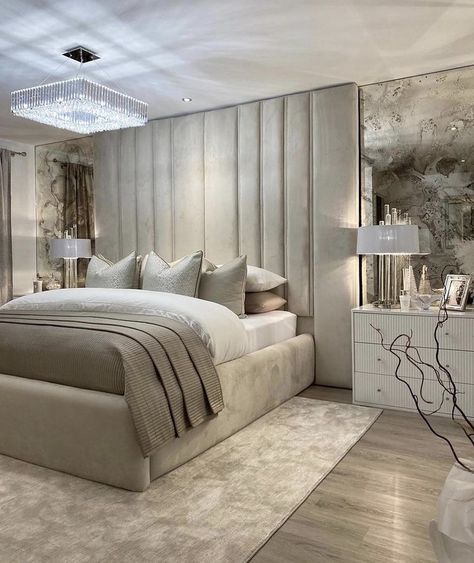 Emperor Bed, Glam Bedroom Decor, Luxe Bedroom, White Room Decor, Classy Bedroom, Interior Home Decor, Luxury Bed, Luxury Bedroom Master, House Design Kitchen