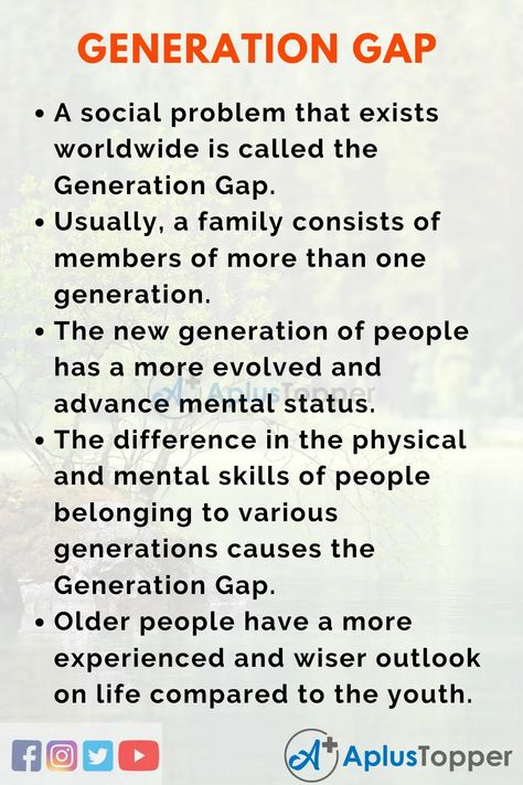 #SpeechOnGenerationGap #AplusTopper Generational Gap Quotes, Generation Gap Quotes, Speech For Students, Generational Differences, Esl English, English Speech, English Practice, Generation Gap, English Projects