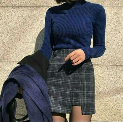 Pick some outfits and ill give you a life - Quiz Korean Fashion Ideas, Academia Outfits, Korean Fashion Outfits, Korean Fashion Trends, A Skirt, Moda Vintage, Plaid Skirt, 가을 패션, Ravenclaw