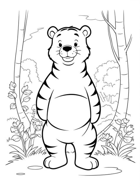 Tiger coloring pages printable will keep kids entertained - ColoringPagesForKids.net Tiger Coloring Pages, Jungle Coloring Pages, Tiger Coloring, Sun Coloring Pages, Angry Tiger, Creative Thinking Skills, Siberian Tiger, Coloring Sheets For Kids, Cute Tigers