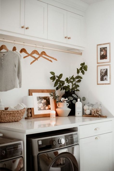 White Laundry Rooms, Laundry Room Ideas Small Space, Small Laundry Room Makeover, Tiny Laundry Rooms, White Laundry, Laundry Room Renovation, Laundry Room Shelves, Laundry Room Remodel, Laundry Room Inspiration