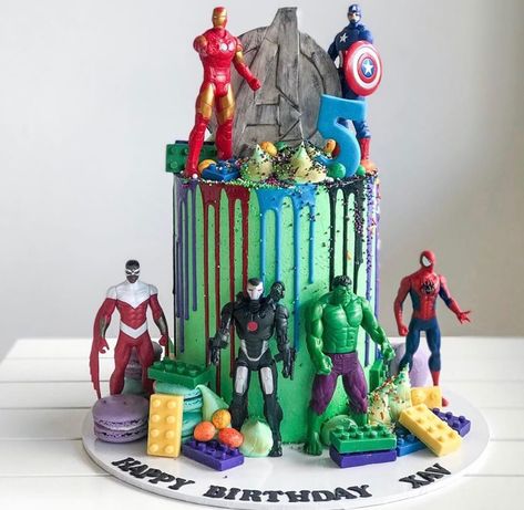 Lego Themed Cake, 50th Birthday Cake For Women, Pj Masks Birthday Cake, Recipe For Gingerbread, Birthday Cale, Marvel Birthday Party, Mohammad Ali, Superhero Birthday Cake, 4th Birthday Cakes