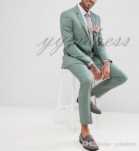 Sea Foam Green Suit Men, Pale Green Suit, Mint Green Suit Men, Green Men Suits, Green Single-breasted Formal Suit, Green Seersucker Suit, Prom Men, Party Jacket, Formal Blazer