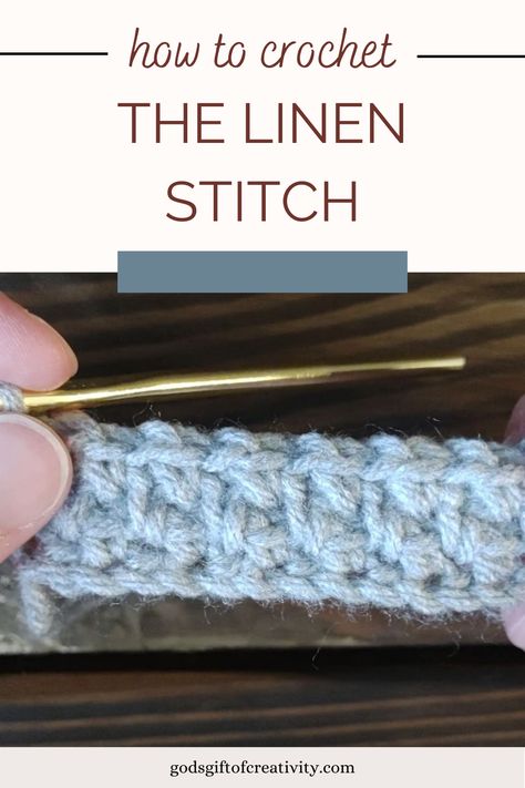 The linen stitch is made by using the single crochet stitch and chains to create a lovely woven texture! It is a quick to learn stitch combination that is made up of two alternating rows. Whether you are a beginner crocheter or an expert just brushing back up on it, this stitch is fun and easy to learn, or relearn, and it can be used for a variety of projects. The linen stitch is a great way to expand your repertoire of crochet techniques all while using basic stitches! How To Crochet The Linen Stitch, Crochet Linen Stitch Blanket, Lemon Peel Stitch Crochet, Crochet Linen Stitch, Amanda Crochets, Linen Stitch Crochet, Basic Stitches, Linen Stitch, Crochet Stitches Video