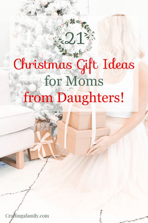 Searching for a gift for mom for Christmas this year? Take a look at the 21 Christmas Gift Ideas for Moms from Daughters. Even if you are a granddaughter, friend or son, you can not go wrong with any one or more of these fun Christmas gifts. #giftguide #christmasgiftideas #motherdaughtergifts Fun Christmas Gifts, Gift Ideas For Moms, Gifts For Mom From Daughter, Christmas Gift Daughter, Cute Mothers Day Gifts, Daughter Christmas, Mother Daughter Gifts, Mother Christmas Gifts, Diy Mothers Day Gifts