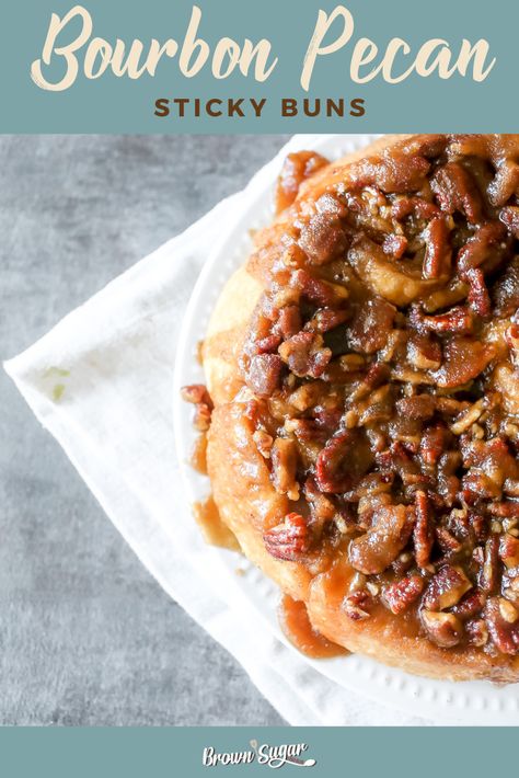 Bourbon Pecan Sticky Buns, Brown Butter Bourbon Pecan Cookies, Maple Pecan Sticky Buns, Southern Bourbon Pecan Pie, Southern Living Bourbon Pecan Pie, Pecan Cinnamon Rolls, Pecan Sticky Buns, Best Brunch Recipes, Crunchy Pecans