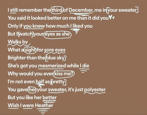 Dec 3 Sweater, Heather Spotify Aesthetic, Heather Conan Gray Aesthetic Lyrics, 3 December Heather, Heather Sweater Conan, Heather Lyrics Aesthetic, Your Sweater Conan Gray, Heather Conan Gray Lyrics, Heather Aesthetic Conan Gray