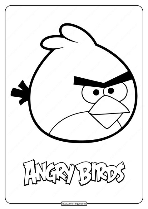 Birds Coloring Pages, Red Angry Bird, Sailor Moon Coloring Pages, Coloring Paper, Cartoon Art Drawing, Moon Coloring Pages, Angry Birds Party, Paper Pin, Shrink Art